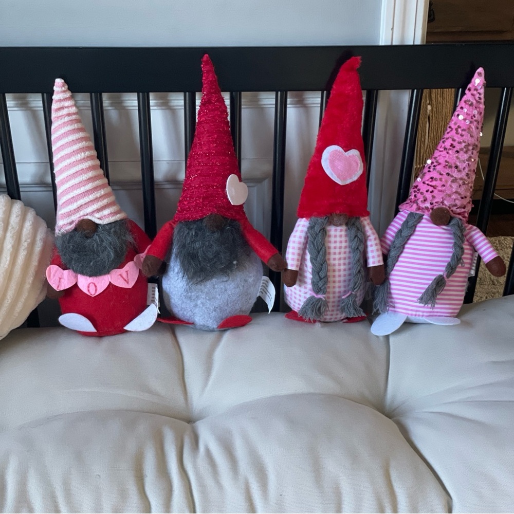 Set of Four Valentine's Whimsy/ Fairy Gnomes
